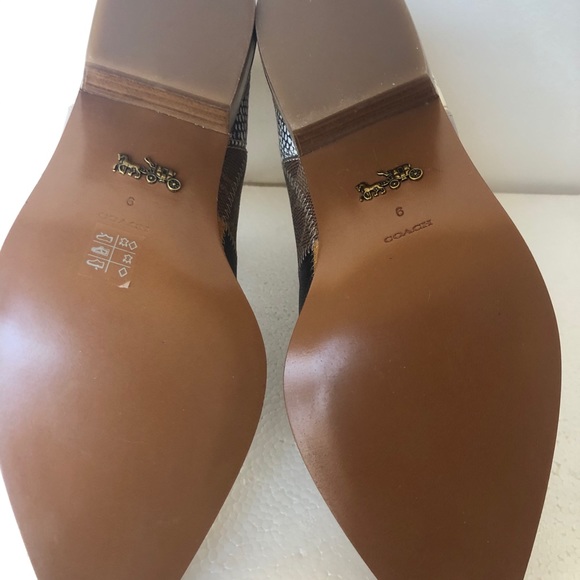 NEW COACH Patchwork Western Ankle Boots Size 6 - Picture 5 of 8